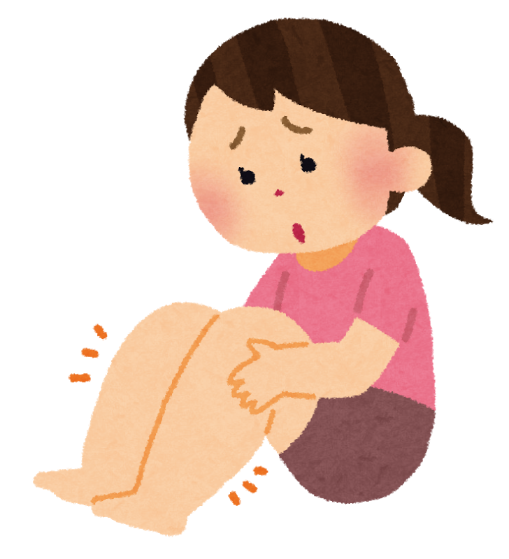 画像：足がパンパンです！